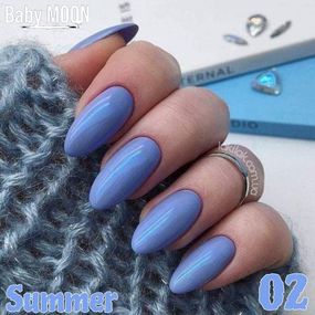 Гель-лак BABY MOON Summer №02 синий с дымкой, 6 мл