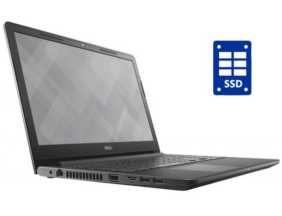 Ноутбук Dell Vostro 15 3568 / 15.6" (1366x768) TN / Intel Core i3-6100U (2 (4) ядра по 2.3 GHz) / 8 GB DDR4 / 128 GB SSD / Intel HD Graphics 520 / WebCam б/у