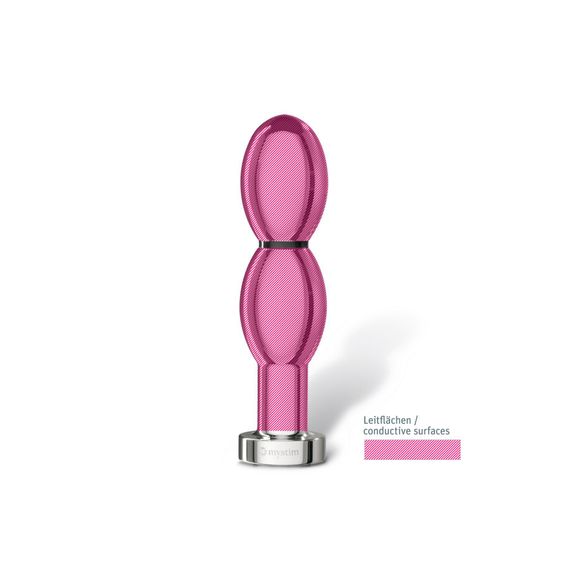 Металеве ділдо 2-в-1 Mystim O(h!)-thello для електростимулятора, діаметр 3,5 см, анальна пробка | Зображення 4