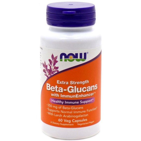 Бета-Глюкан NOW Foods Beta-Glucans 250 mg 60 Veg Caps