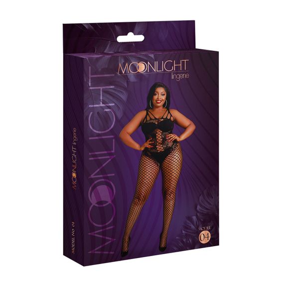 Боді Moonlight Model 04 Black, Plus size | Зображення 4