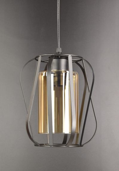 Люстра підвісна LOFT на 1 лампочку 25871 Чорний 30-100х19х19 см. | Зображення 1