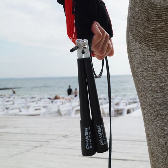 Скакалка швидкісна Power System PS-4033 Crossfit Jump Rope Black (2,8m.) | Зображення 3