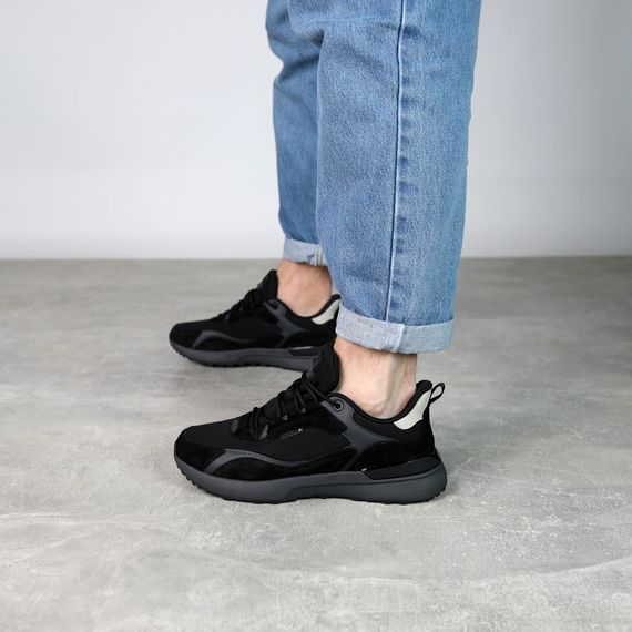 Кросівки чоловічі замшеві 591338 Чорні 41 42 43 44 45 | Зображення 7