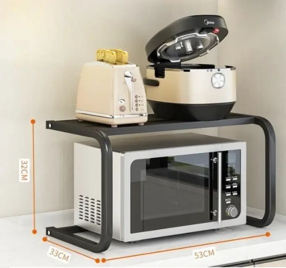 ОЧЕНКА! Полиця стелаж для мікрохвильовки Microwave rack AND 979 Чорна (Корпус має дефект 3110) | Зображення 2