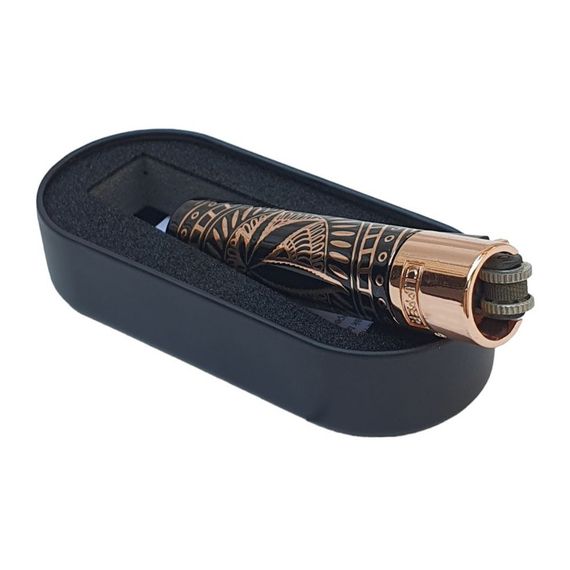 Газова запальничка подарункова Clipper Metal Leaves Premium Rose Gold | Зображення 1
