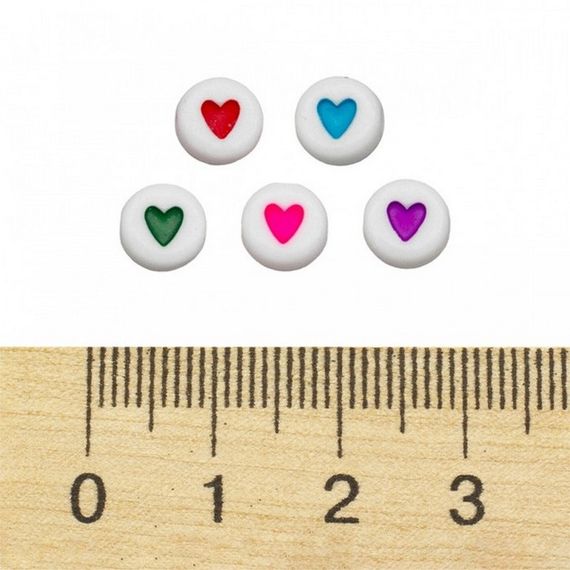 Декоративные бусинки для творчества Сердца Dom Busin УТ100031343 в упаковке 170 шт | Зображення 1