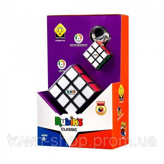 Набор головоломок 3х3 Rubik's Классическая Упаковка - Кубик и мини-кубик (с кольцом) | Зображення 3