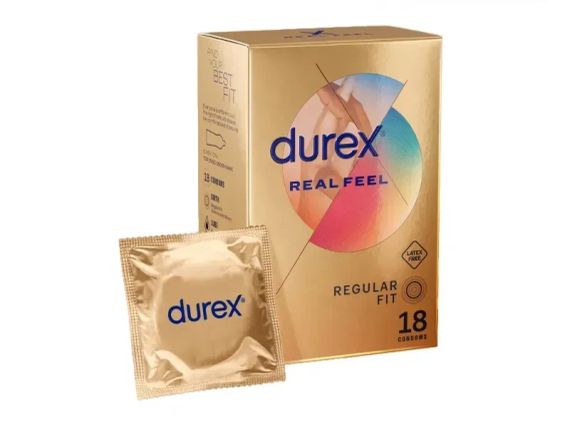 Презервативи Durex Real Feel 18 шт — безлатексні, ультрам'які, анатомічні, гладкі, натуральні відчуття | Зображення 1