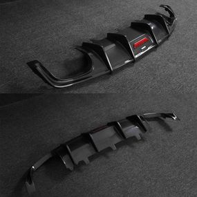 Дифузор заднього бампера (для S-Line, 2014-2018, Карбон) для Ауди A7 рр