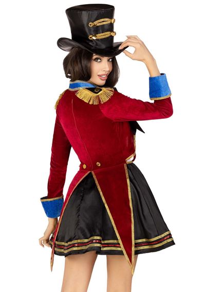 Костюм циркачки Leg Avenue Classic Ringmaster Costume M, платье, шляпа | Зображення 1