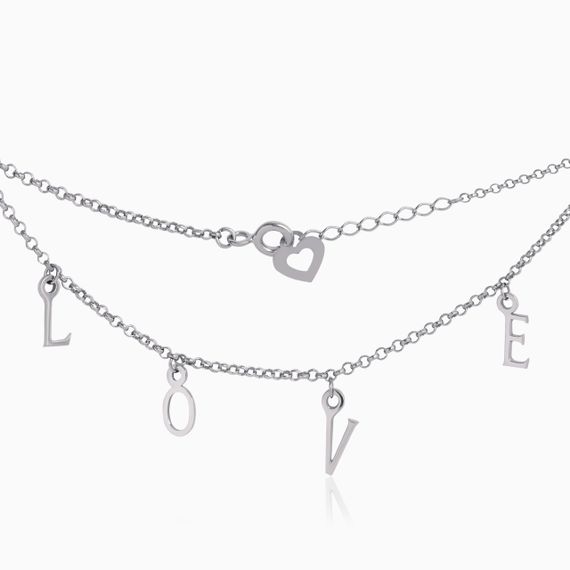 Серебряный браслет с буквами LOVE Artsriblo арт815бр