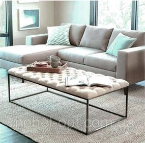 Банкетка-отоманка Лондон В 039 Loft, в стилі лофт, арт деко, вибір розміру, кольору рама і оббивки