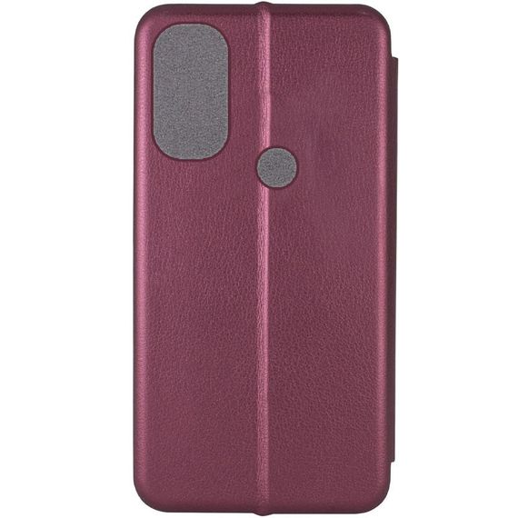 Шкіряний чохол-книжка Classy для Motorola Moto E40 Бордовий | Зображення 3