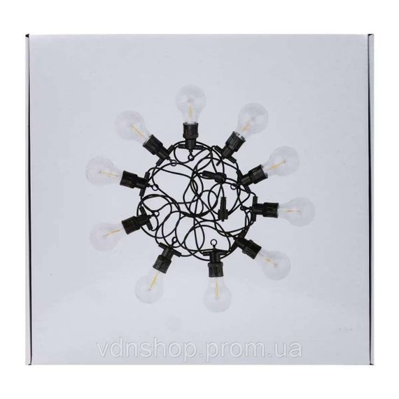 Гірлянда вулична у стилі ретро світлодіодна мультиколор S14 на 10 LED ламп завдовжки 5 метрів S14ML | Зображення 9