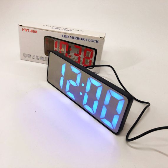 Электронные настольные LED часы от USB VST-898-5 с будильником и термометром, настольные часы light | Зображення 1