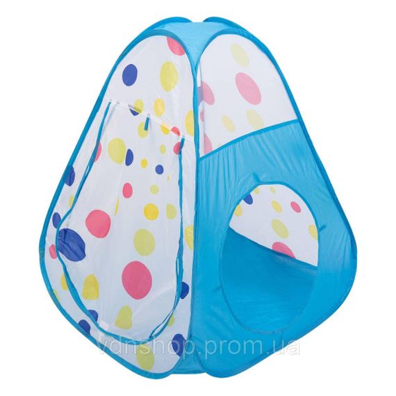 Намет дитячий 3 в 1 70×70×90 см ігровий намет з тунелем і басейном Блакитна HP-S-4NDBL | Зображення 2