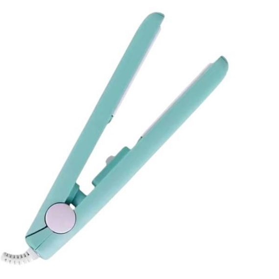 Міні-плойка прасок для волосся дорожня Make Time Бірюзовий з білим