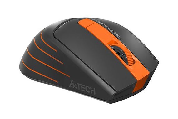 Миша бездротова A4Tech Fstyler FG30 (Orange),  USB, колір чорний+помаранчевий | Зображення 3