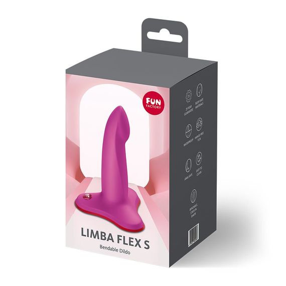 Фалоімітатор Fun Factory LIMBA FLEX S Magenta, гнучкий, з ефектом пам’яті, підходить для точки G | Зображення 5