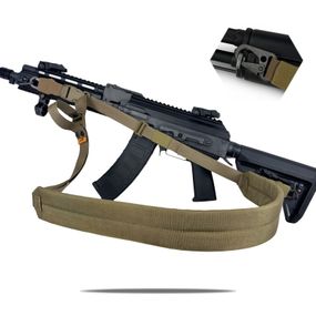 Ремінь збройовий RAGNAROK триточковий з широким наплічником "KRAKEN" carbine Койот