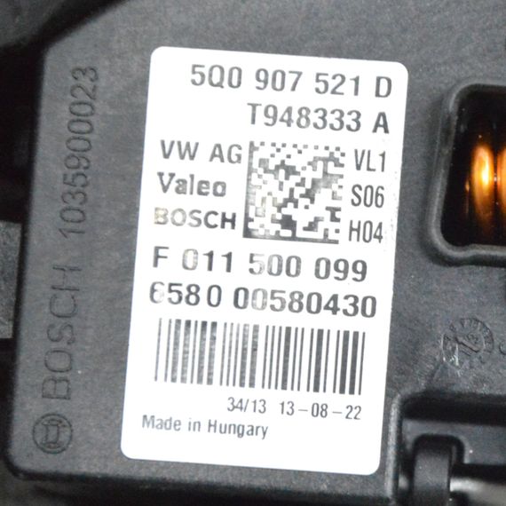 Резистор вентилятора печки Volkswagen Golf Passat Tiguan 2012-2024 Резистор печки Фольксваген 5Q0907521D | Зображення 2