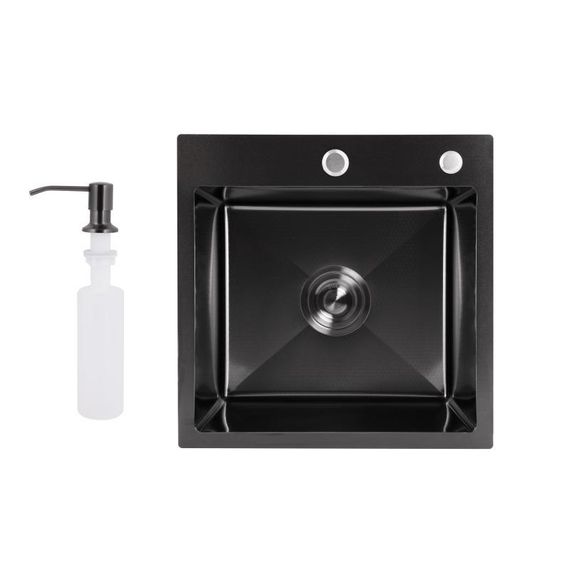 Мойка для кухни интегрированная Lidz Handmade H4545HB Decor Black PVD Honeycomb 2,5/0,5 мм LDH4545HDECBLM49438