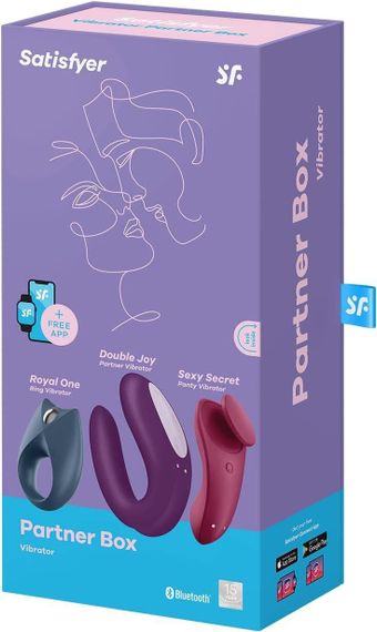 Набор Satisfyer Partner Box 3 (Double Joy, Sexy Secret + Royal One) Sex Aura | Зображення 7