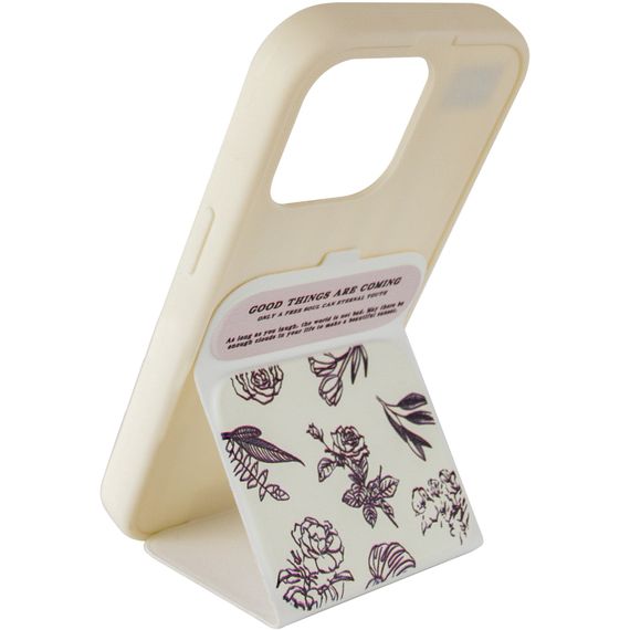 Чохол TPU Panel Stand для Apple iPhone 15 Pro (6.1") Floral Sketch | Зображення 3