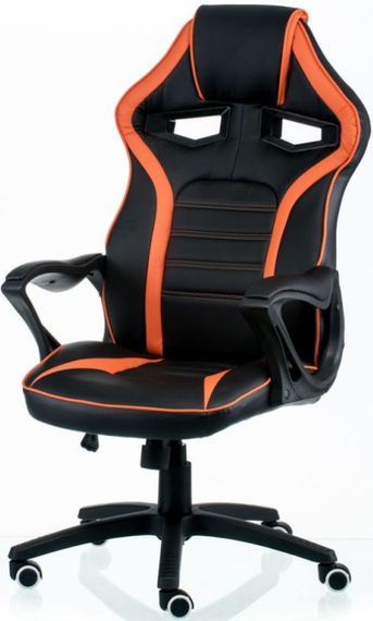 Офисное кресло Game black - orange, Tilt с регулировкой качания под вес пользователя