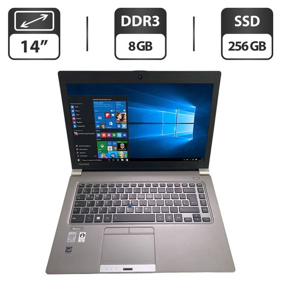 Ноутбук Toshiba Tecra Z40-A-182 / 14" (1600x900) TN / Intel Core i7-4600U (2 (4) ядра по 2.1 - 3.3 GHz) / 8 GB DDR3 / 256 GB SSD / Intel HD Graphics 4400 / WebCam / VGA б/у
