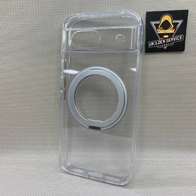 Чохол для Google Pixel 8A Wlons Hybrid Magnetic MagSafe прозорий протиударний з кільцем PC+TPU