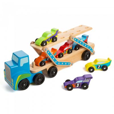 Ігровий набір Melissa&amp;Doug дерев&apos;яний мегатягач автомобілів (MD12759)