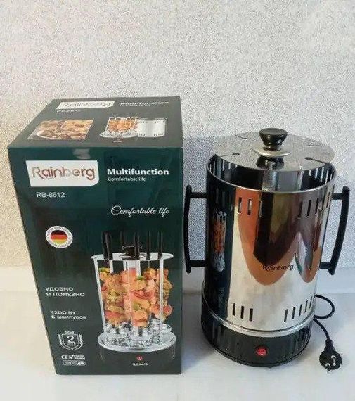 Електрошашличниця Domotec Bbq шашличниця Domotec MS-7781 1000W | Зображення 5