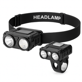 Світлодіодний ліхтар на лоб SH-T808-2XPE-20SMD-white/red, Ліхтар на голову для гаража і дачі QW-29