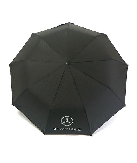 Парасолька чоловіча 02J автомат на 9 спиць з логотипом Mercedes-Benz Чорний | Зображення 1