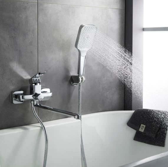 Змішувач для ванни Lidz Orion 005 Chrome з душовим гарнітуром LDORI005CRM48094 | Зображення 2
