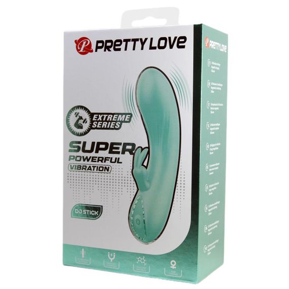 Вібратор-кролик PRETTY LOVE DJ Stick бірюзовий, 12.7 х 2.7 см sexstyle | Зображення 8
