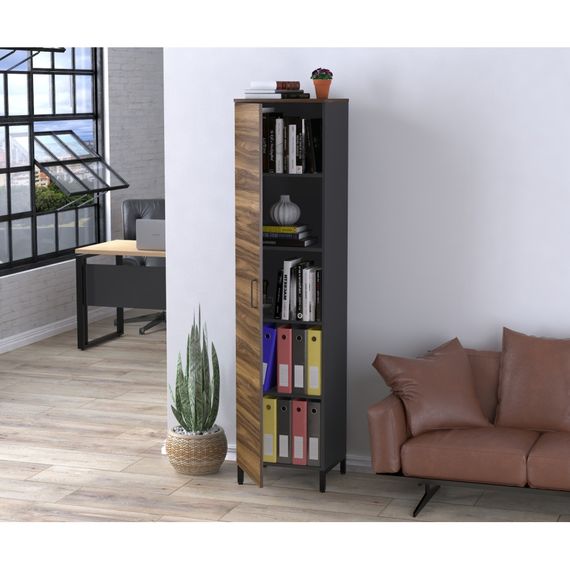 Шкаф офисный Loft Design LT-450-1900 антрацит орех | Зображення 3