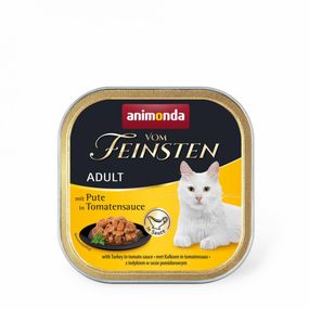 Корм вологий Vom Feinsten Adult with Turkey in Tomato sauce для котів з індичкою в томатному соусі 100 г