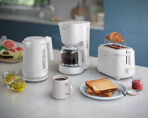 Тостер Philips Series 3000 900Вт, пластик, підігрів,разморозка, білий (HD2511/00) | Зображення 1