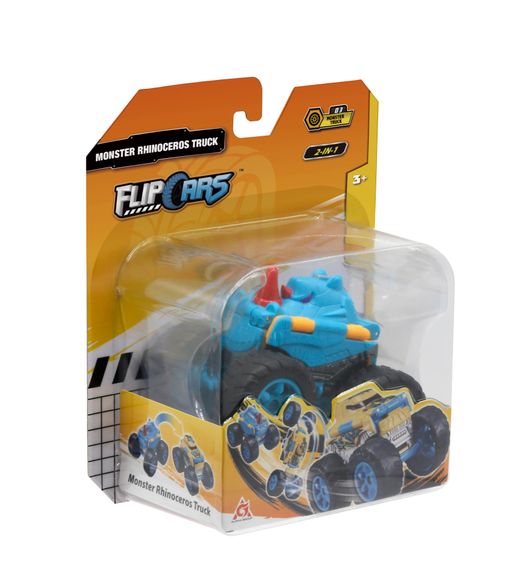 Машинка-трансформер Flip Cars 2 в 1 Монстр-трак Носорог (EU463875A-03) | Зображення 3