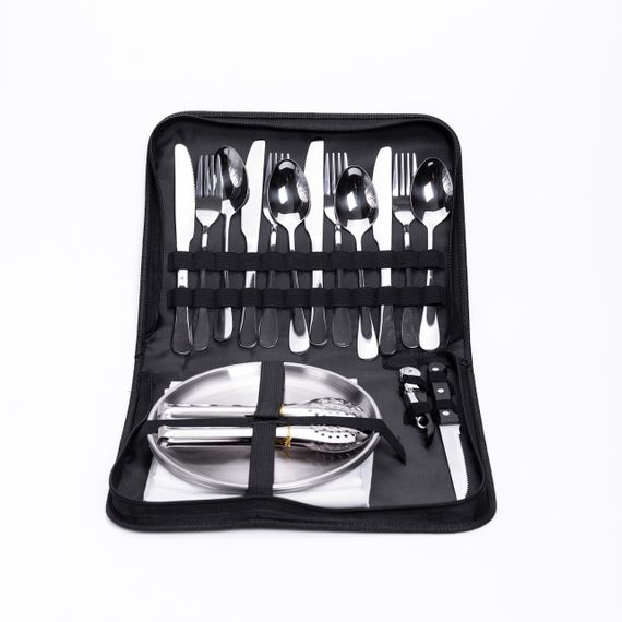 Набір посуду для пікніка на 4 персони Сріблястий | Зображення 1