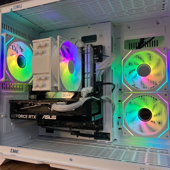 Збірка на замовлення: ігровий ПК GameMax Hype-M White Tower / AMD Ryzen 5 7500F (6 (12) ядер по 3,7 - 5,0 ГГц) / 32 ГБ DDR5 / 1000 ГБ SSD M.2 / nVidia GeForce RTX 5060, 8 ГБ GDDR7, 128-bit / 650 Вт | Зображення 7