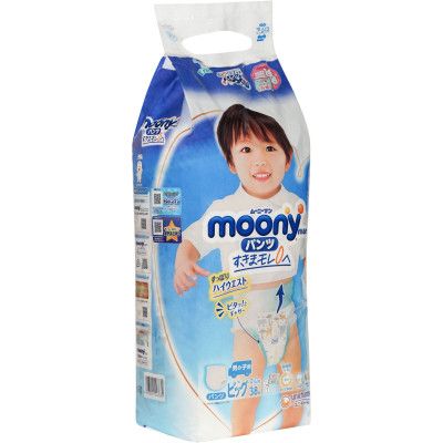 Подгузники Moony трусики для мальчиков XL 12-22 кг 38 шт (4903111207671) | Зображення 1