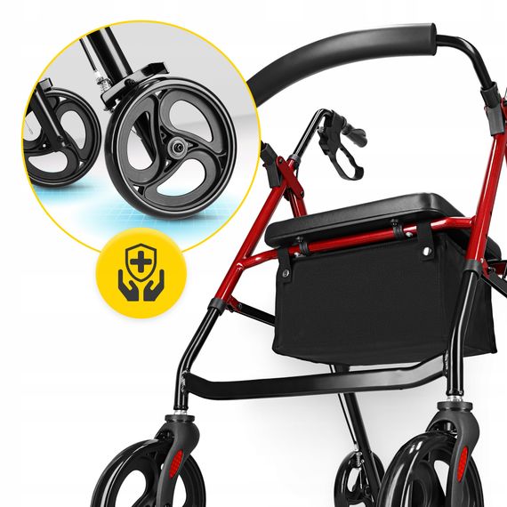 Роллер для ходьби 4FIZJO складний, зі сумкою Black/Red (P-5905973406901) | Зображення 2