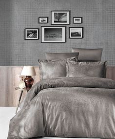 Постільна білизна First Choice Jacquard Satin 200 х 220 см Tecna Mink