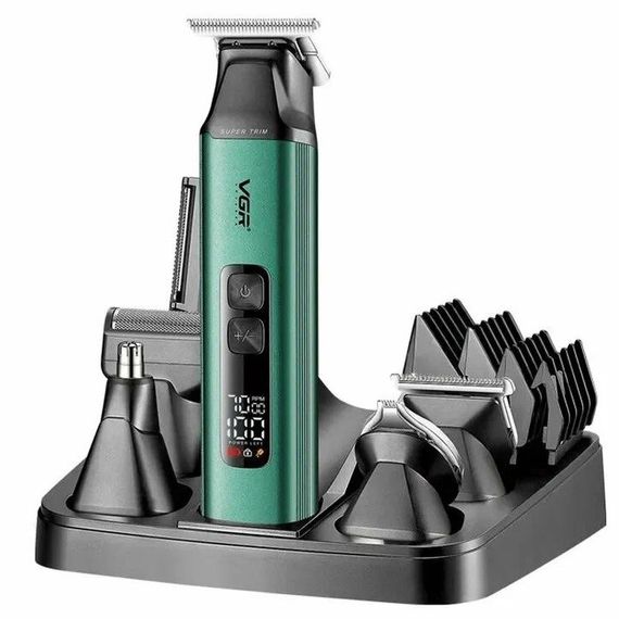 Набір для стрижки VGR V-117 6 в 1. EO-126 Колір: зелений