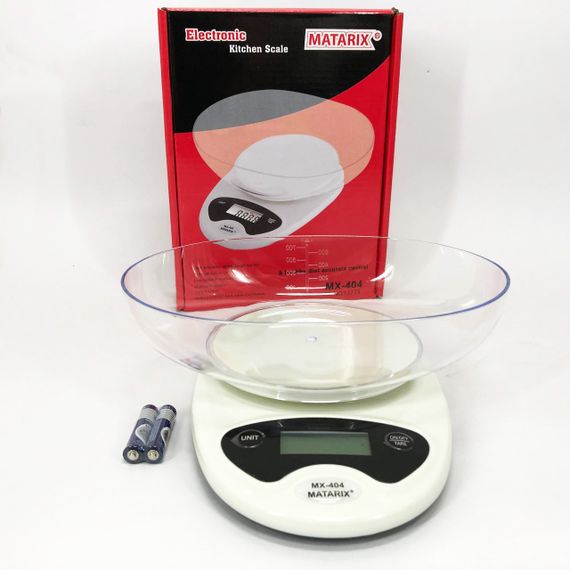 Ваги кухонні Matarix MX-404 Електронні З Чашею Кухонні до 7 кг Кухонні ваги для зважування продуктів | Зображення 8