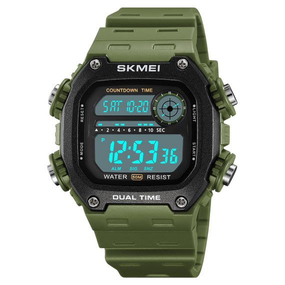 Спортивний чоловічий годинник Skmei 2126AG Army Green | Зображення 1